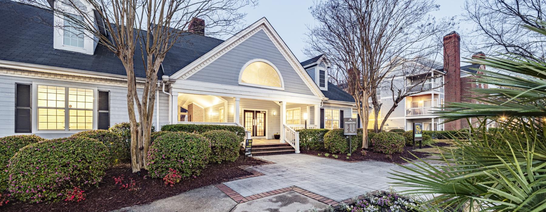 a house with a large front yard