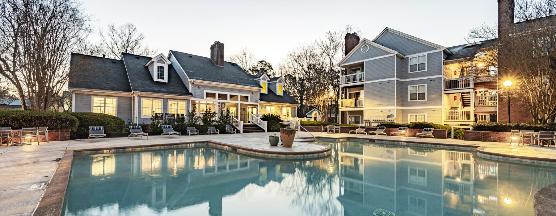 a body of water with houses along it